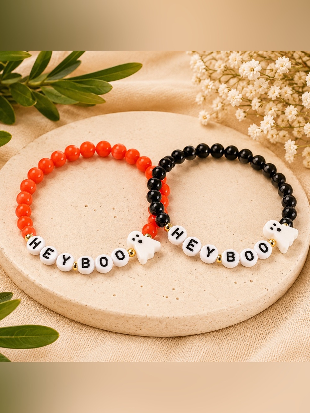 Hey Boo Halloween Custom Bracelet